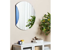 Beliani Sieninis veidrodis CAMBRAI 80 cm 70 cm mėlynas