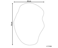 Beliani Sieninis veidrodis FALAISE 50 cm 70 cm sidabrinis