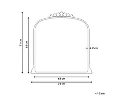 Beliani Sieninis veidrodis LIVRY 71x71 cm, metalinis, auksinės spalvos