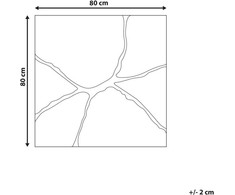 Beliani Sieninis veidrodis COOLE 80 cm 80 cm, auksinis