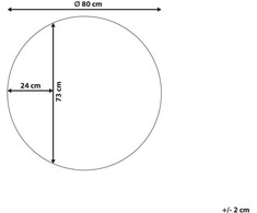 Beliani Sieninis veidrodis CHARRON 80 cm, mėlynas