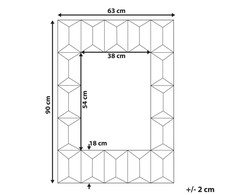 Beliani Sieninis veidrodis HIZOTE 63 cm 90 cm, eglės mediena, rudas