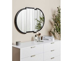 Beliani Sieninis veidrodis MICHERY 60 cm 90 cm Juodas