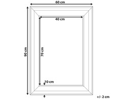 Beliani Sieninis veidrodis LUNEL 60 cm 90 cm juodas