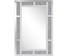 Beliani Sieninis veidrodis AVRILLE 60 cm 90 cm sidabrinės spalvos