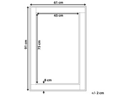 Beliani Sieninis veidrodis FENIOUX 60 cm 90 cm sidabrinis