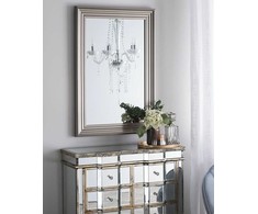 Beliani Sieninis veidrodis CHATAIN 61 cm 91 cm sidabrinis