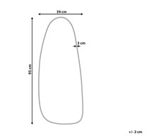 Beliani Sieninis veidrodis CERGY 39 cm 95 cm metalinis auksinis