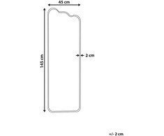 Beliani Sieninis veidrodis ABZAC 45 cm 145 cm metalinis, kreminės baltos spalvos