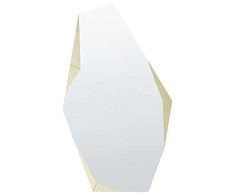 Beliani Sieninis veidrodis ARGUEL 68 cm 120 cm auksinis