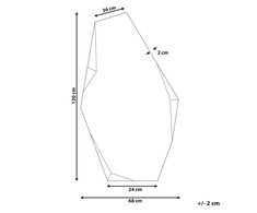 Beliani Sieninis veidrodis ARGUEL 68 cm 120 cm auksinis