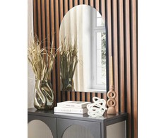 Beliani Sieninis veidrodis ANNECY 50 cm 75 cm sidabrinis