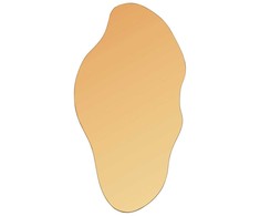 Beliani Sieninis veidrodis ASSIGNY 50 cm 92 cm rudas