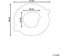 Beliani Sieninis veidrodis BORITI 51 cm 40 cm medvilnė baltas