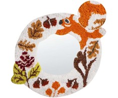 Beliani Sieninis veidrodis BORITI 51 cm 40 cm medvilnė baltas