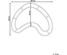Beliani Sieninis veidrodis BOUVRON 80 cm 60 cm spalvotas