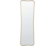 Beliani Sieninis veidrodis BRIEUC 50 cm 160 cm auksinis