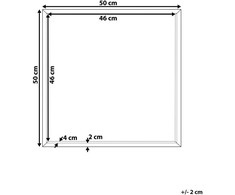 Beliani Sieninis veidrodis BRIGNOLES 50 cm 50 cm juodas