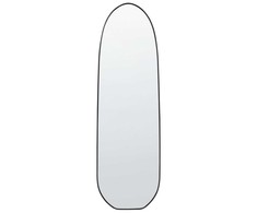 Beliani Sieninis veidrodis DARNETS 45 cm 160 cm metalinis juodas