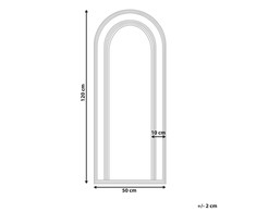 Beliani Sieninis veidrodis FRANEY 50 cm 120 cm Natūralaus rotango