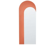 Beliani Sieninis veidrodis GROISES 55 cm 140 cm oranžinis
