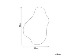 Beliani Sieninis veidrodis HERRY 46 cm 76 cm sidabrinis