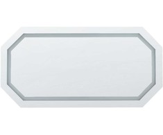 Beliani Vonios veidrodis su LED apšvietimu LOCMARIAQUER, 120 × 60 cm, sidabrinis