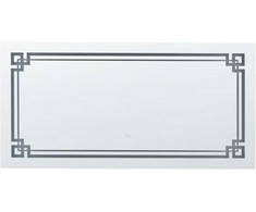 Beliani Vonios veidrodis su LED apšvietimu AVRANCHES 120 cm 60 cm Sidabrinis