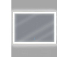 Beliani Vonios veidrodis su LED apšvietimu ARGENS 80 cm 60 cm sidabrinis