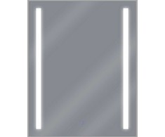 Beliani Vonios kambario veidrodis su LED apšvietimu MARTINET 60 cm 80 cm, sidabrinis