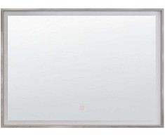 Beliani Vonios veidrodis su LED apšvietimu ARGENS 80 cm 60 cm sidabrinis