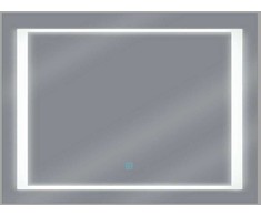 Beliani LED vonios veidrodis EYRE 80 cm 60 cm sidabrinės spalvos