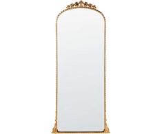 Beliani Sieninis veidrodis LIVRY 51 cm 114 cm metalinis auksinis