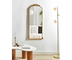 Beliani Sieninis veidrodis LIVRY 51 cm 114 cm metalinis auksinis