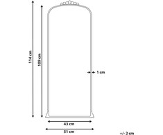 Beliani Sieninis veidrodis LIVRY 51 cm 114 cm metalinis auksinis
