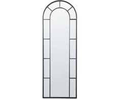 Beliani Sieninis veidrodis CROSSES 60 cm 170 cm metalinis juodas