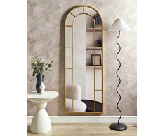Beliani Sieninis veidrodis CROSSES 60 cm 170 cm metalinis auksinis