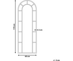 Beliani Sieninis veidrodis CROSSES 60 cm 170 cm metalinis juodas