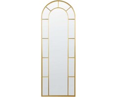 Beliani Sieninis veidrodis CROSSES 60 cm 170 cm metalinis auksinis