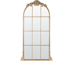 Beliani Sieninis veidrodis NOIDAN 66 cm 124 cm metalinis auksinis