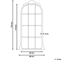 Beliani Sieninis veidrodis NOIDAN 66 cm 124 cm metalinis auksinis