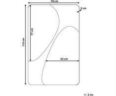 Beliani Sieninis veidrodis ORMES 70 cm 110 cm pilkas