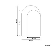 Beliani Sieninis veidrodis PIGNY 58 cm 99 cm rudas