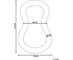 Beliani Sieninis veidrodis PLANCHEZ 70 cm 112 cm Boucle rožinis
