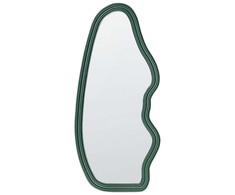 Beliani Sieninis veidrodis ROCLES 68 cm 160 cm tamsiai žalias