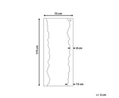 Beliani Sieninis veidrodis SAULLCET 75 cm 175 cm paulownijos mediena, juodas