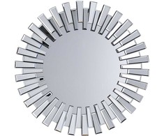Beliani Sieninis veidrodis CHOLET 70 cm 70 cm sidabrinis