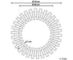 Beliani Sieninis veidrodis CHOLET 70 cm 70 cm sidabrinis