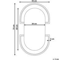 Beliani Sieninis veidrodis STAINS 43 cm 75 cm iš technorattano natūralios spalvos