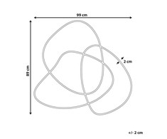 Beliani Sieninis veidrodis TAILLY 99 cm 89 cm auksinis